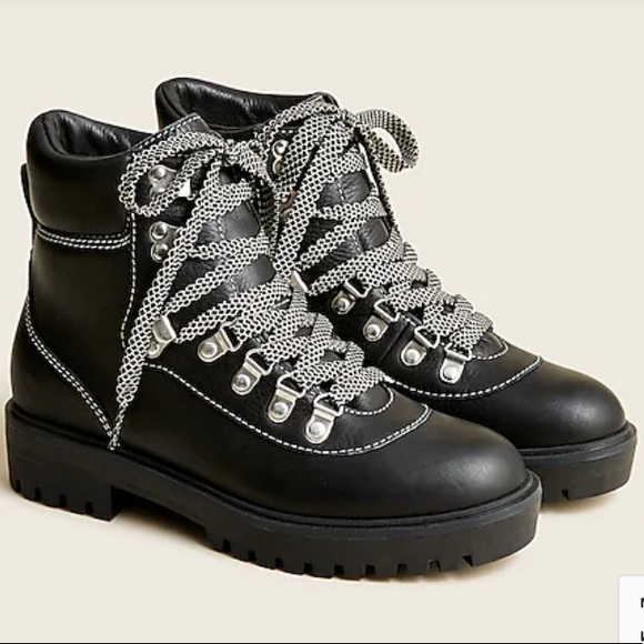 J. Crew Lightweight Leather Nordic Hiking Boots - Picture 9 of 14